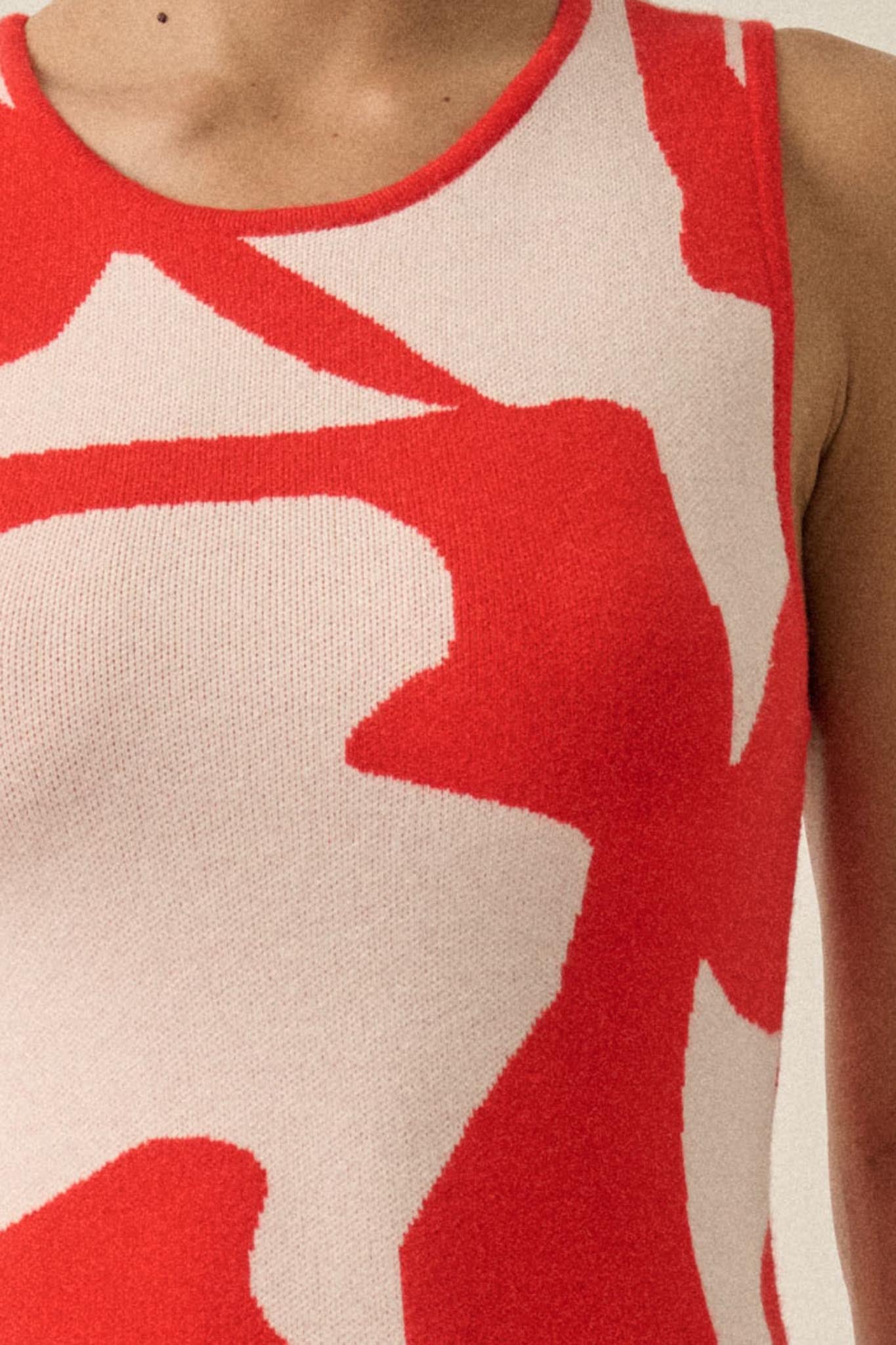 Fantastic Flora Floral Jacquard Midi Sweater Dress - ShopPromesa