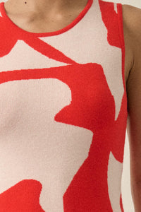 Fantastic Flora Floral Jacquard Midi Sweater Dress - ShopPromesa