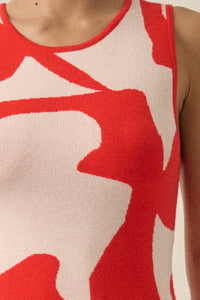 Fantastic Flora Floral Jacquard Midi Sweater Dress - ShopPromesa