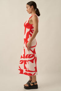 Fantastic Flora Floral Jacquard Midi Sweater Dress - ShopPromesa