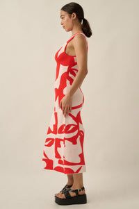 Fantastic Flora Floral Jacquard Midi Sweater Dress - ShopPromesa