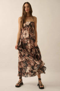 Blooming Bliss Floral Chiffon Tiered Maxi Dress - ShopPromesa