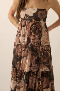 Blooming Bliss Floral Chiffon Tiered Maxi Dress - ShopPromesa