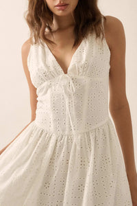 Pristine Dream Eyelet Lace Corset Midi Dress - ShopPromesa