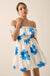 Bold Beauty Floral Off-Shoulder Flounce Mini Dress - ShopPromesa