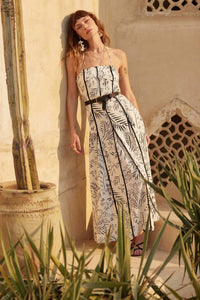 Artsy Blossoms Floral Paneled Halter Maxi Dress - ShopPromesa