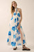 Beauty Awaits Floral Cross-Front Halter Maxi Dress - ShopPromesa