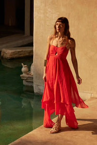 Floating Free Layered Handkerchief Maxi Dress - ShopPromesa