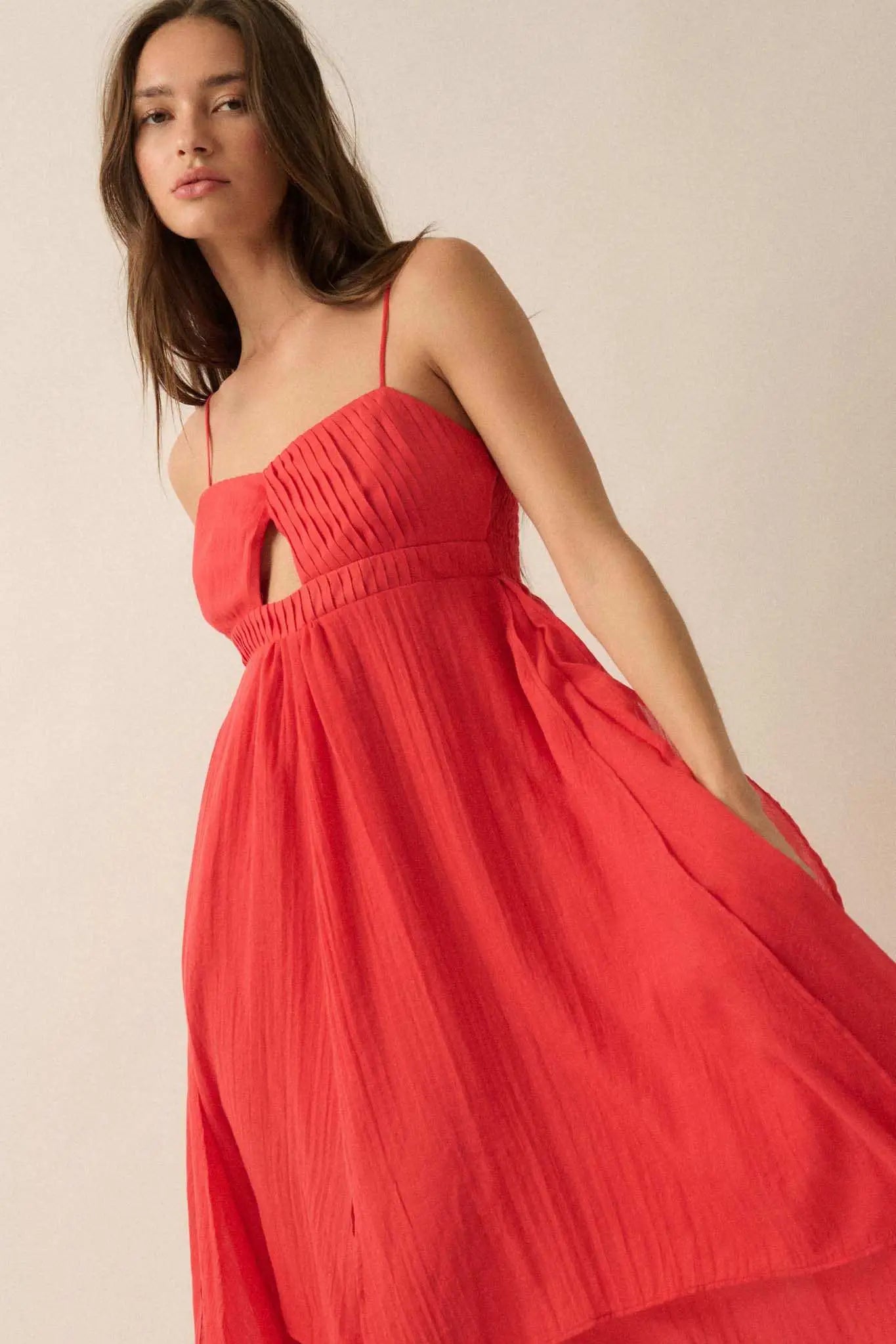layered handkerchief dress Gather Around Sheer Layered Handkerchief Dress