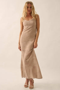 Passionate Petals Floral Lace Halter Maxi Dress - ShopPromesa