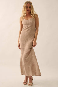 Passionate Petals Floral Lace Halter Maxi Dress - ShopPromesa