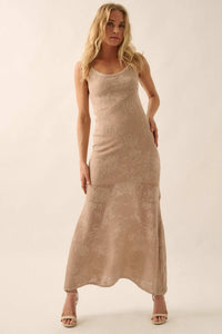 Passionate Petals Floral Lace Halter Maxi Dress - ShopPromesa