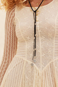 Divine Beauty Paneled Lace Handkerchief Midi Dress - ShopPromesa