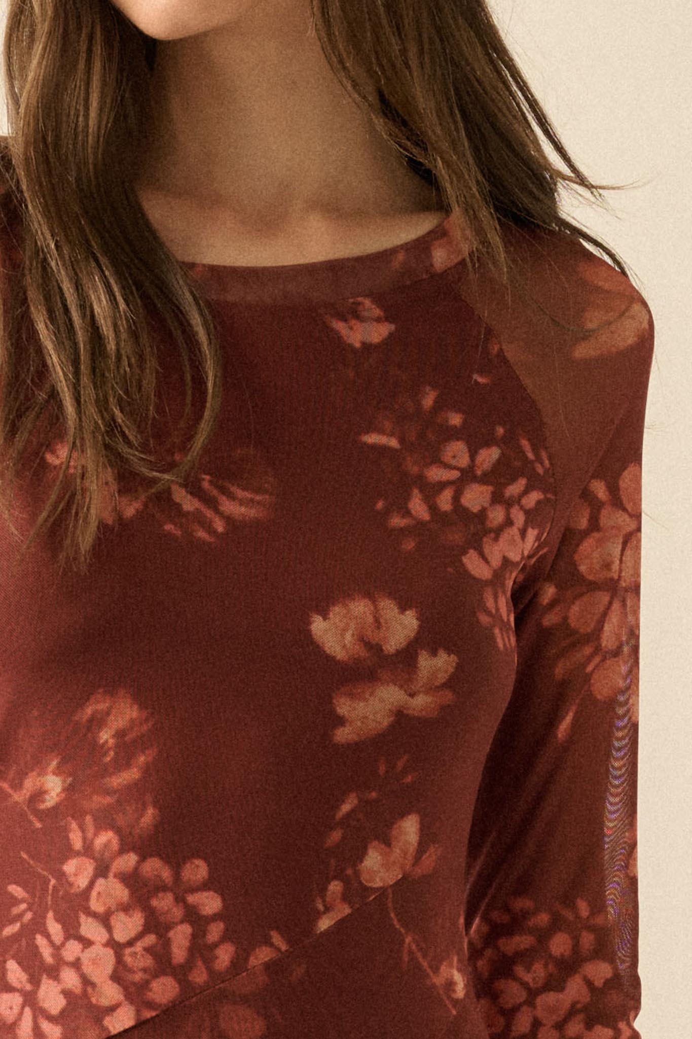 Spice of Life Floral Mesh Paneled Midi Dress - ShopPromesa