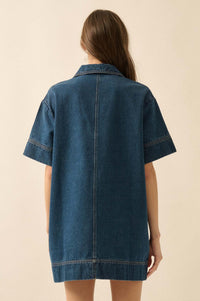 Living Proof Denim Mini Tunic Shirt Dress - ShopPromesa