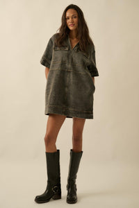 Living Proof Denim Mini Tunic Shirt Dress - ShopPromesa