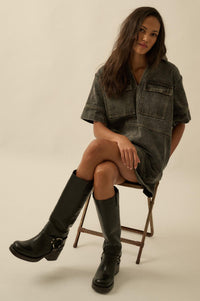 Living Proof Denim Mini Tunic Shirt Dress - ShopPromesa