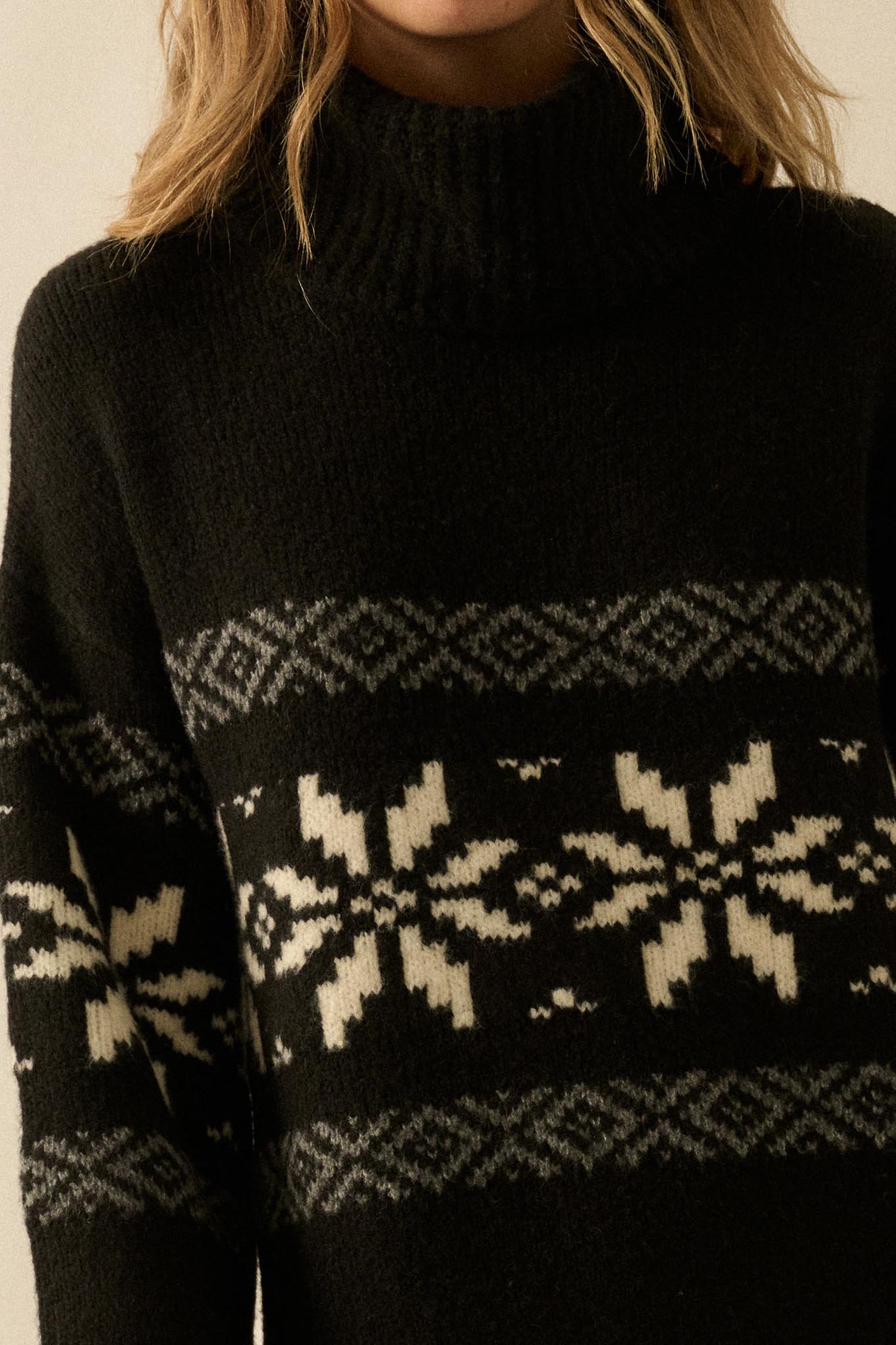 Mountain High Alpine-Knit Midi Sweater Dress - ShopPromesa