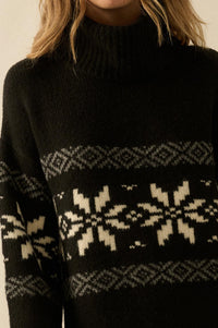 Mountain High Alpine-Knit Midi Sweater Dress - ShopPromesa