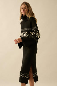 Mountain High Alpine-Knit Midi Sweater Dress - ShopPromesa