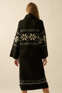 Mountain High Alpine-Knit Midi Sweater Dress - ShopPromesa