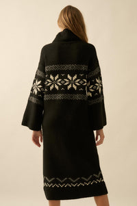 Mountain High Alpine-Knit Midi Sweater Dress - ShopPromesa