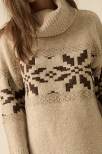 Mountain High Alpine-Knit Midi Sweater Dress - ShopPromesa