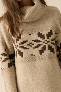 Mountain High Alpine-Knit Midi Sweater Dress - ShopPromesa