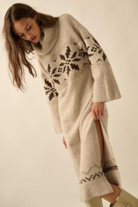 Mountain High Alpine-Knit Midi Sweater Dress - ShopPromesa