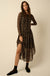 Posh Petals Floral Mesh Drop-Waist Midi Dress