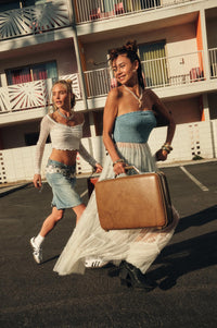 Dancing on Air Denim and Tulle Layering Maxi Dress - ShopPromesa