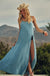 Endless Skies Denim Open-Back High-Slit Maxi Dress - ShopPromesa