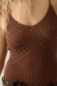 Fringe Benefits Crochet Fringed Maxi Tank Dress - ShopPromesa