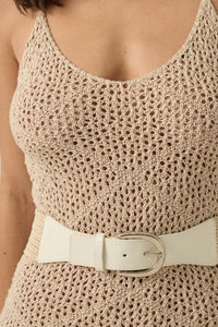 Fringe Benefits Crochet Fringed Maxi Tank Dress - ShopPromesa