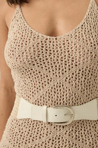 Fringe Benefits Crochet Fringed Maxi Tank Dress - ShopPromesa