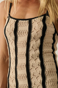 In My Lane Striped Crochet-Knit Midi Slip Dress - ShopPromesa