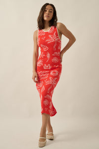 Beach Bliss Nautical Jacquard Maxi Sweater Dress - ShopPromesa