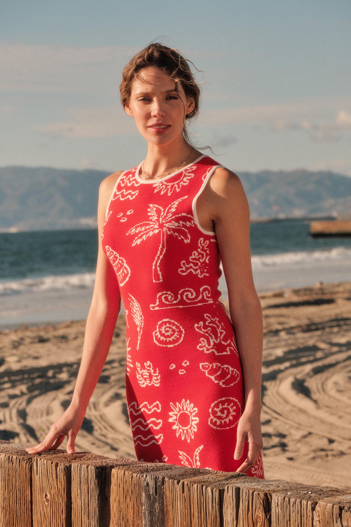 Beach Bliss Nautical Jacquard Maxi Sweater Dress - ShopPromesa