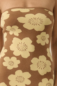 Buzzy Blooms Floral Strapless Maxi Sweater Dress - ShopPromesa