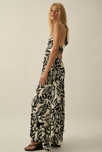 Jungle Heat Tropical-Print Halter Maxi Dress - ShopPromesa