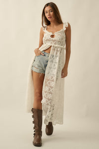 Kindred Spirit Crochet Lace Layering Midi Dress - ShopPromesa