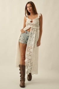 Kindred Spirit Crochet Lace Layering Midi Dress - ShopPromesa