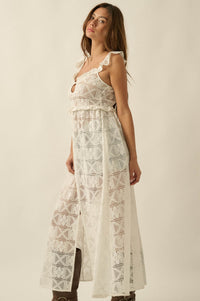 Kindred Spirit Crochet Lace Layering Midi Dress - ShopPromesa