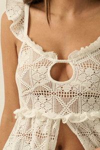 Kindred Spirit Crochet Lace Layering Midi Dress - ShopPromesa