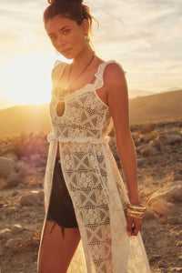 Kindred Spirit Crochet Lace Layering Midi Dress - ShopPromesa