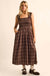 Check You Out Plaid Smocked Sleeveless Midi Dress - ShopPromesa