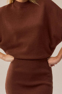 Ready to Go Knit Dolman-Sleeve Mini Sweater Dress - ShopPromesa