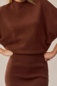 Ready to Go Knit Dolman-Sleeve Mini Sweater Dress - ShopPromesa