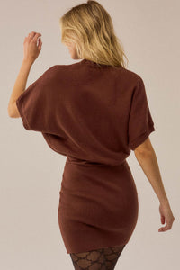 Ready to Go Knit Dolman-Sleeve Mini Sweater Dress - ShopPromesa