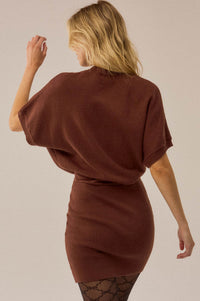Ready to Go Knit Dolman-Sleeve Mini Sweater Dress - ShopPromesa